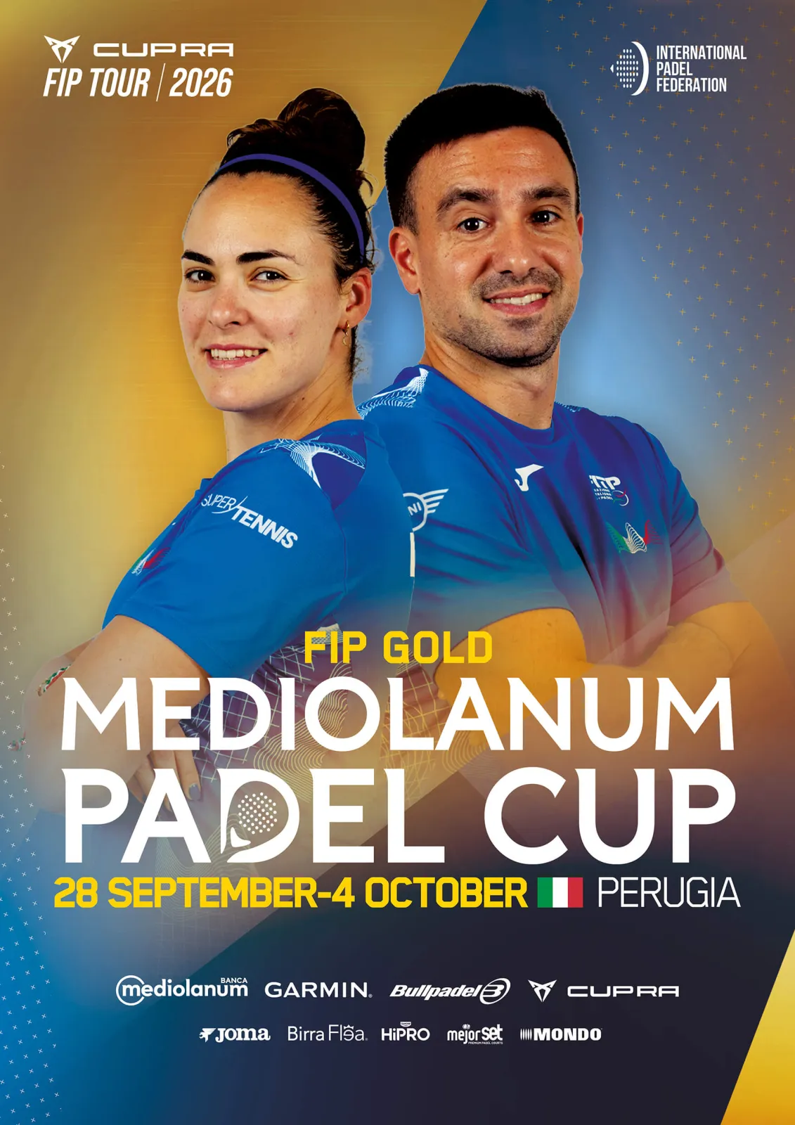 Official poster of FIP Gold Mediolanum Padel Cup Perugia