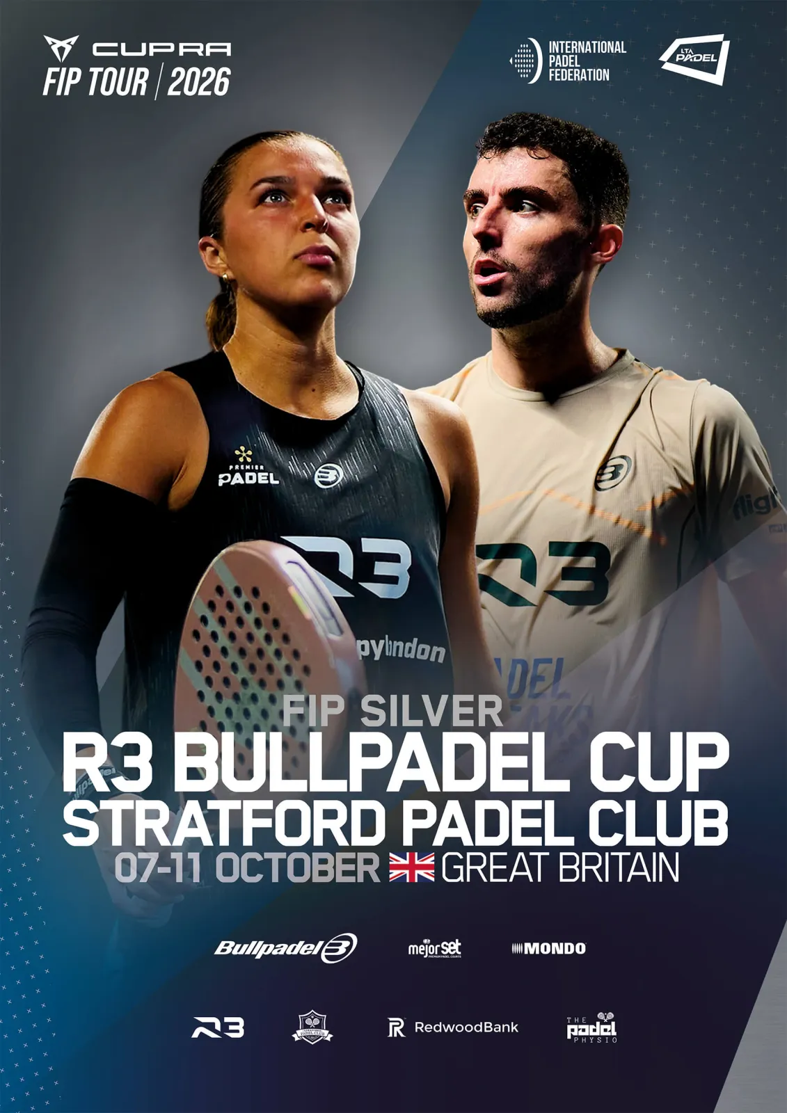 Official poster of FIP Silver R3 Bullpadel Cup Stratford